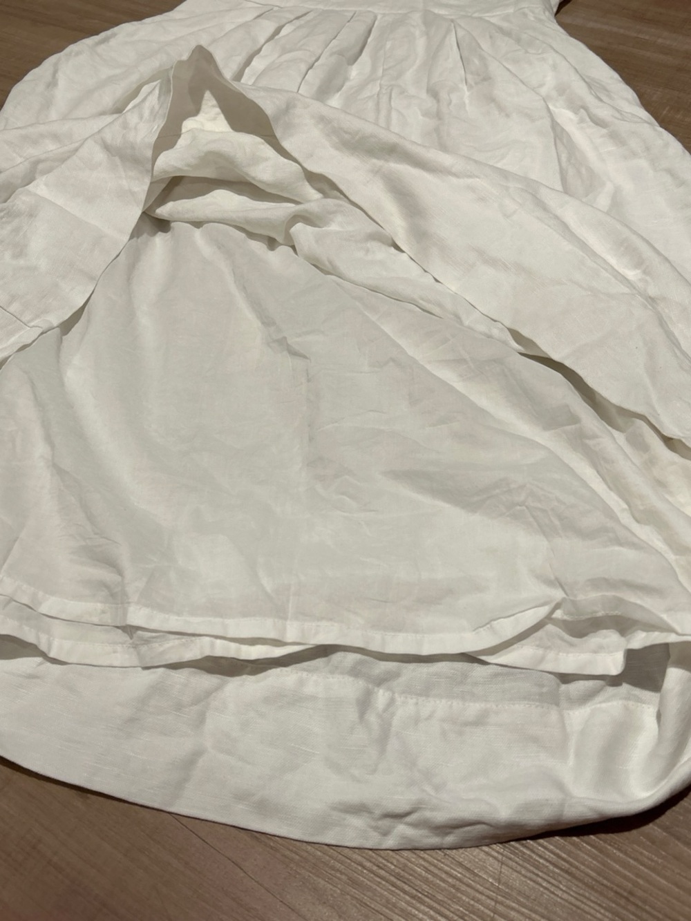 GAP White Linen Halter Midi Dress with Side Buttons - Picture 4 of 4